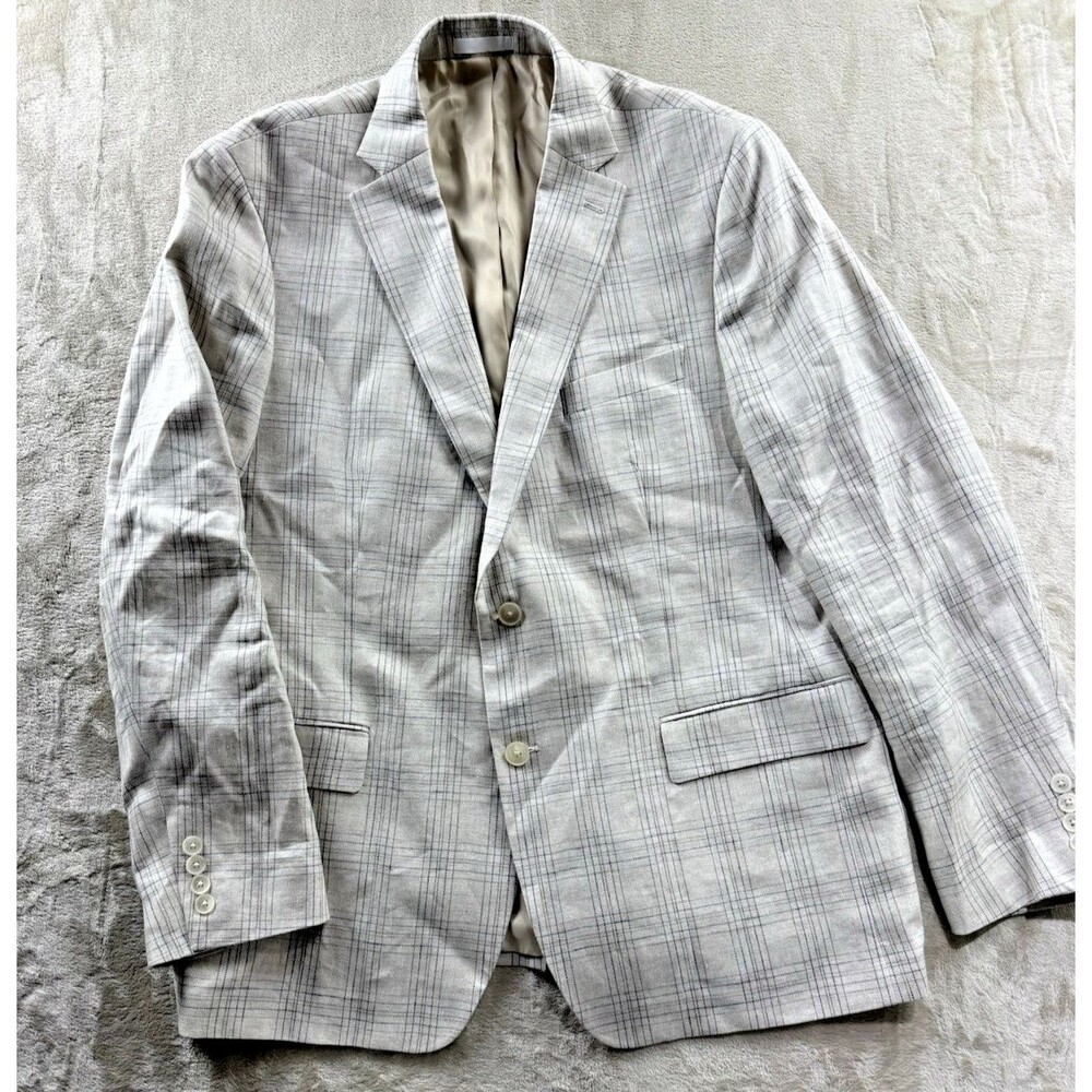 Lauren Ralph Lauren Black Label Men’s 46R Tan Linen Blend Blazer Sport Coat